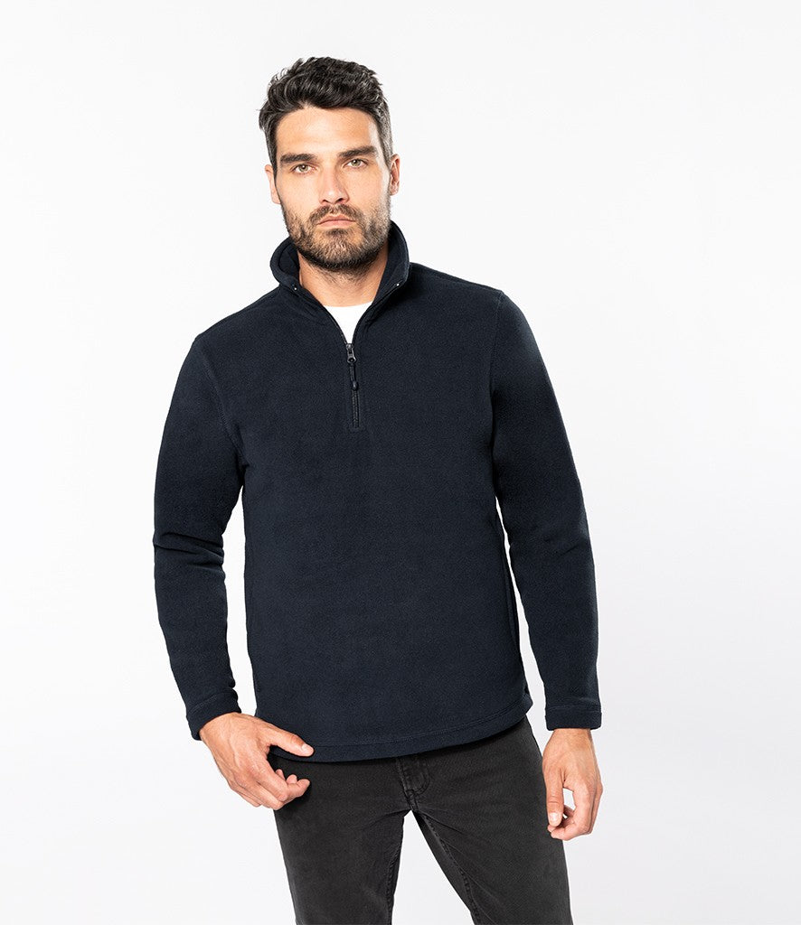 Enzo Quarter Zip Fleece | BLACK